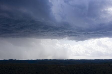 A severe thunderstorm and rain in the greater Sydney basin