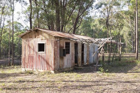 An old dilapidated building in the Wollemi National Park in regional New South Walesの写真素材