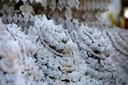 Beautiful Thailand sculpture in Wat San Pa Yang Luang temple, lamphun city in North of Thailandの写真素材