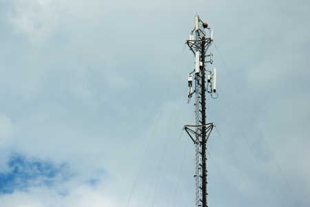 the antenna in the skyの写真素材