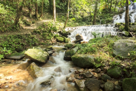 Waterfall at maekampong home stayの写真素材