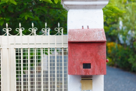 Wooden Mailbox  for get mailの写真素材