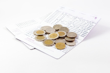 Thai money with bank statement