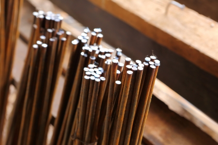 steel rod for construction job の写真素材