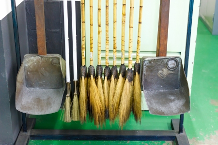 Broom on the factoryの写真素材