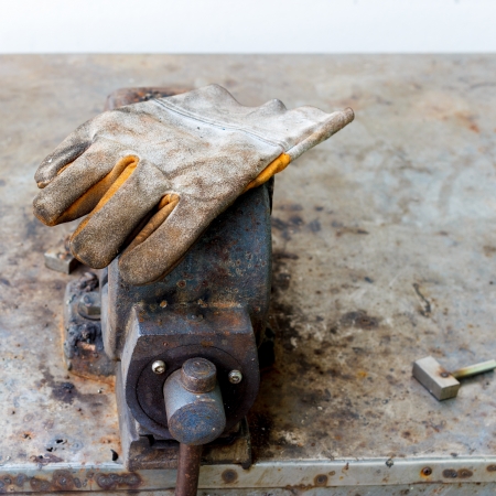 glove safety for industrial job の写真素材