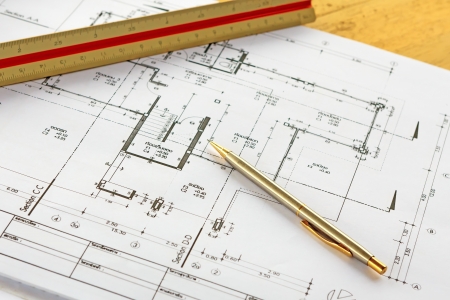 architecture drawingswith pencil and ruler