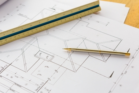 architecture drawingswith pencil and ruler
