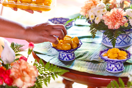 delicious thai dessert setの写真素材