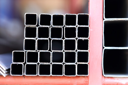 steel roof for home construction job の写真素材