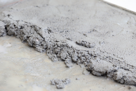 floor tile installation for house building の写真素材