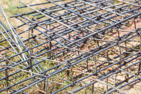 steel rod for construction jobの写真素材