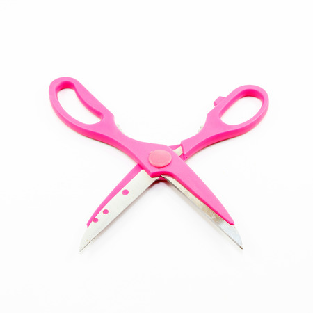 Scissors Kitchen on white backgroundの写真素材