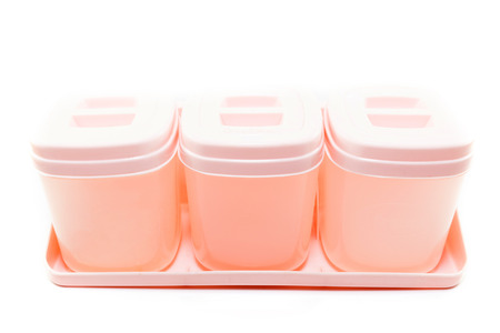 Plastic boxon white back ground