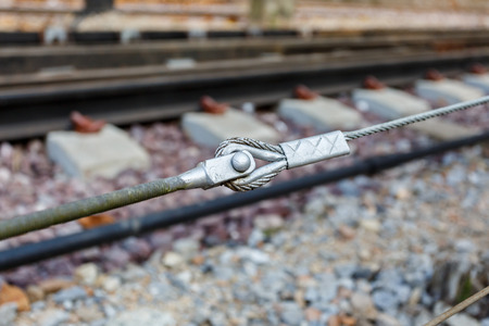 sling cable for support railwayの写真素材