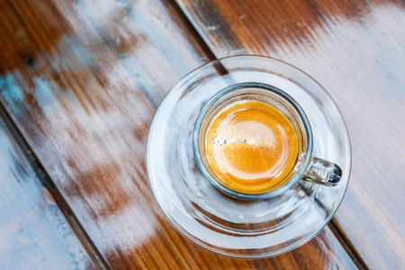 Americano Coffee cup on tableの写真素材