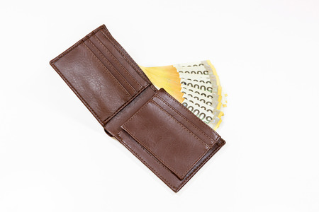 korea money in brown bag