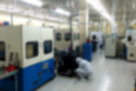 manufacturing factory blurredの写真素材