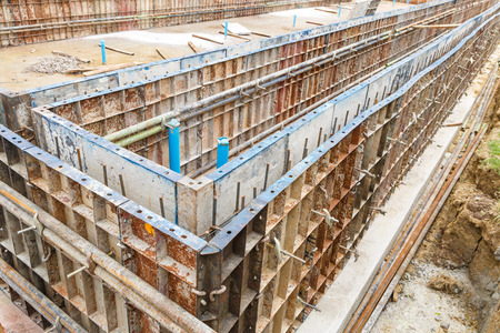 Metal mold for cement constructionの写真素材