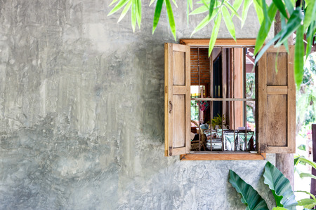 Loft style wall texture background with windowの写真素材