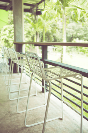 Cafe Chair in vintage retro toneの写真素材