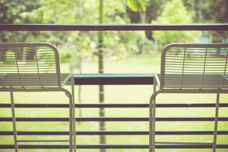 Cafe Chair in vintage retro toneの写真素材