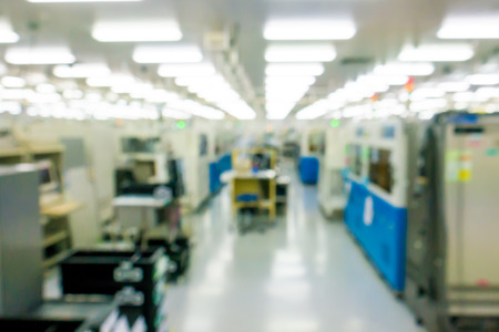 manufacturing factory blurredの写真素材