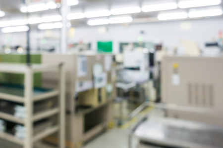 manufacturing factory blurredの写真素材