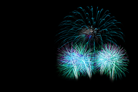 Colorful fireworks light on the skyの写真素材