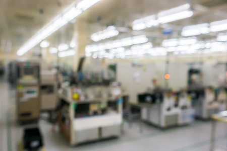manufacturing factory blurredの写真素材