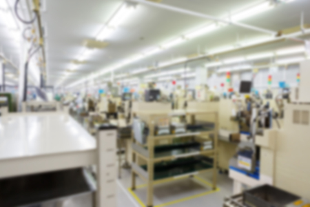 manufacturing factory blurredの写真素材