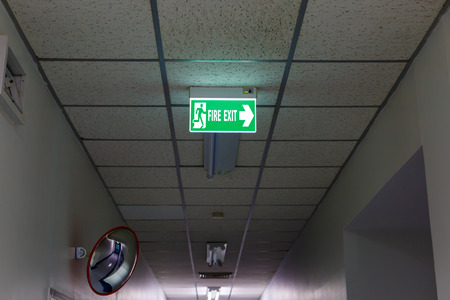 Fire exit light signの写真素材