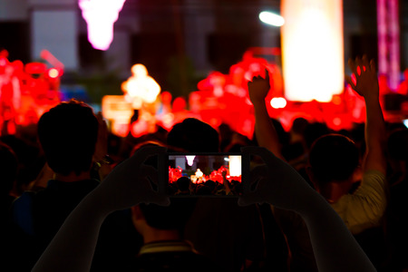Take photo concert in front of stageの写真素材