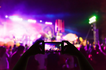 Take photo concert in front of stageの写真素材