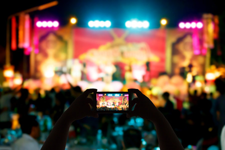 Take photo concert in front of stageの写真素材