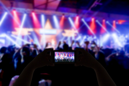 Take photo concert in front of stageの写真素材