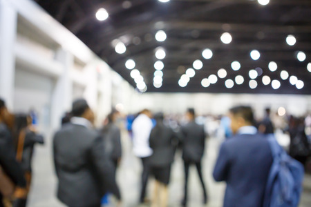 exhibition fair blurredの写真素材