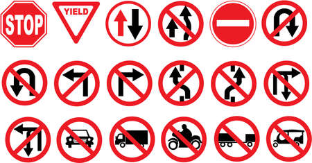 traffic signのイラスト素材