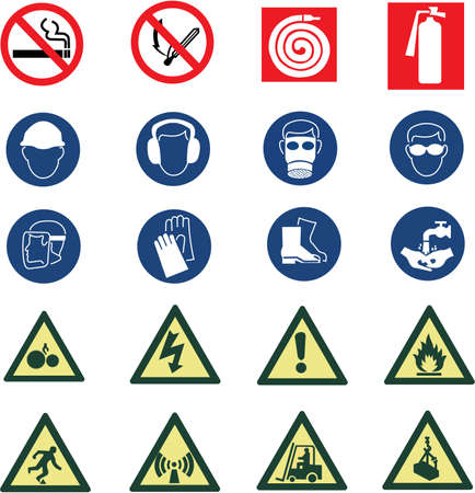 Construction industry and office signs のイラスト素材