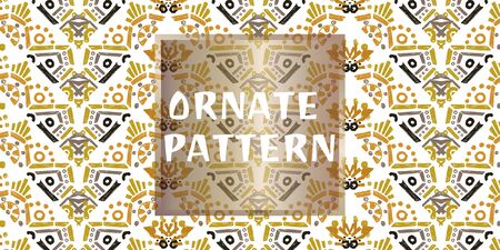 ikat color etnical tribal hand - drawn pattern navajo motif for packing, wallpaper, batik. 
Ikat background - Ethnic folk seamless pattern.のイラスト素材