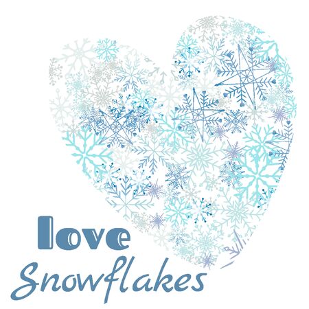 Celebrate freezing snowflakes background. Christmas print fabric wonderful wrapping surface pattern design. Blue snowflakes on light background.のイラスト素材