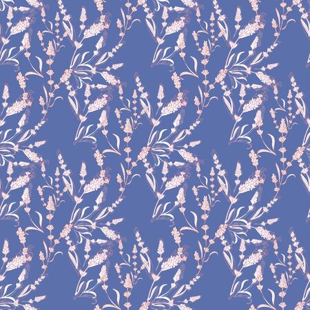 lavender natural hand drawn pattern native pashion  herbal botanical  decoration background
のイラスト素材
