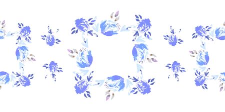 Abstract flower ornamental seamless pattern. Vector illustration like watercolor.のイラスト素材