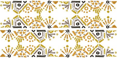 ikat color etnical tribal hand - drawn pattern navajo motif for packing, wallpaper, batik. Ikat...