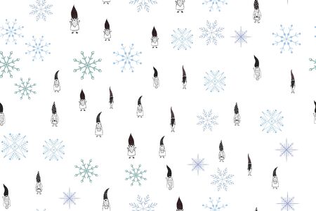 Seamless pattern a smile cute kids gnomes and Christmas gifts can use for any purpose in holiday...