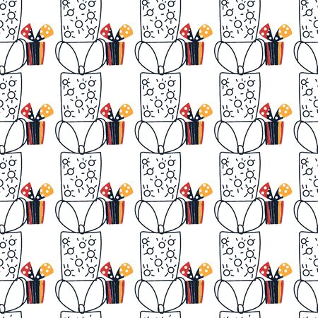 Pattern with christmas gift boxes. Beautiful present box on surface design. Wrapped beautiful scandinavian style gifts
gift boxes.Cute present box with gift card nordic hyggeのイラスト素材