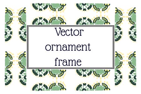 rectangular frame etnic ornament.
Frame with hand-drawn ikat motif ornament.Vector card decor.
のイラスト素材