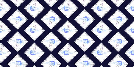 Abstract flower ornamental seamless pattern. Vector illustration like watercolor.