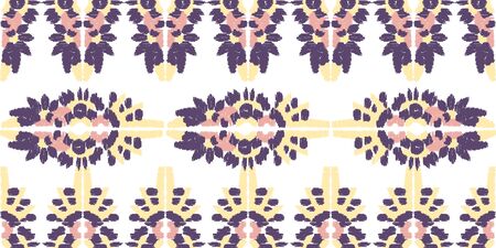 Abstract embroidery seamless ikat pattern.Tribal ethnic folk vector texture. Seamless striped...