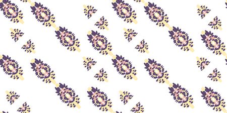 Old style ikat color etnical tribal hand - drawn pattern navajo motif for packing, wallpaper, batik